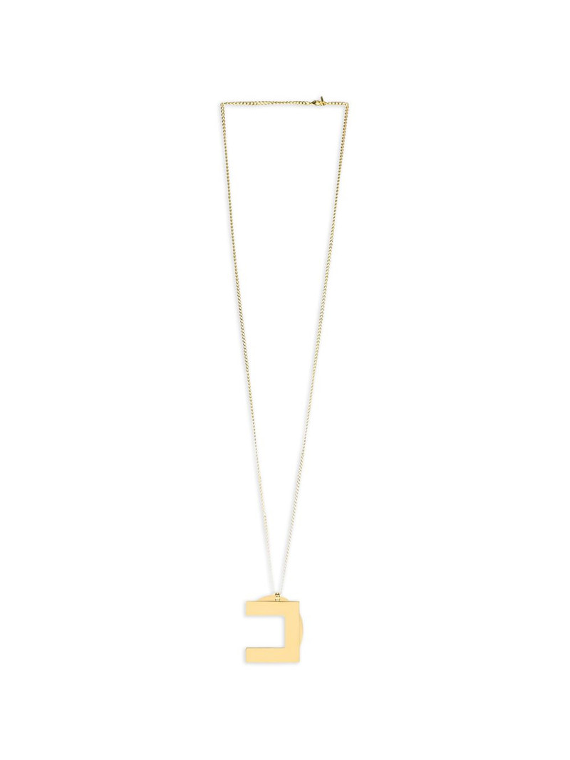 logo-charm curb-chain necklace 1