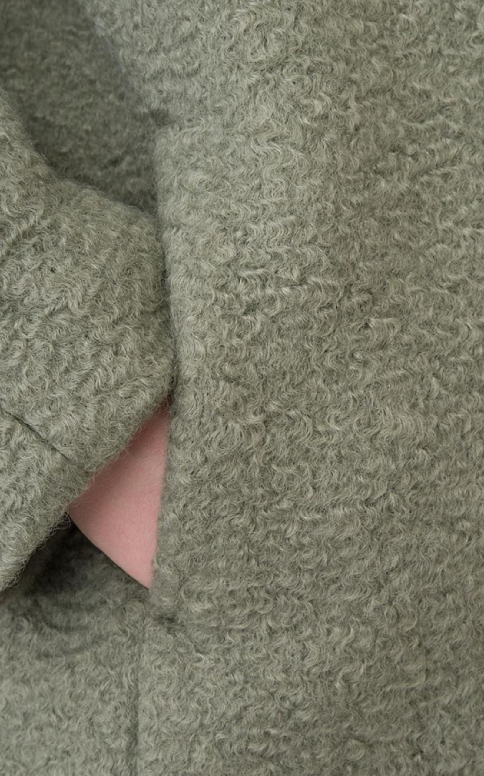 Double-breasted Celadon Green Coat - 8