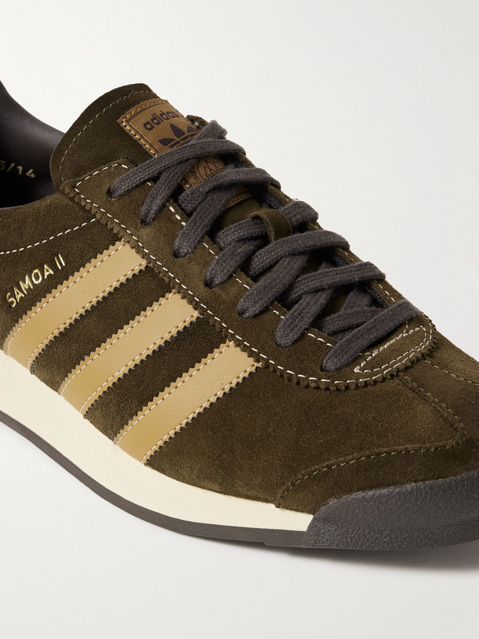 Samoa II Spezial Leather-Trimmed Suede Sneakers Brown - 5