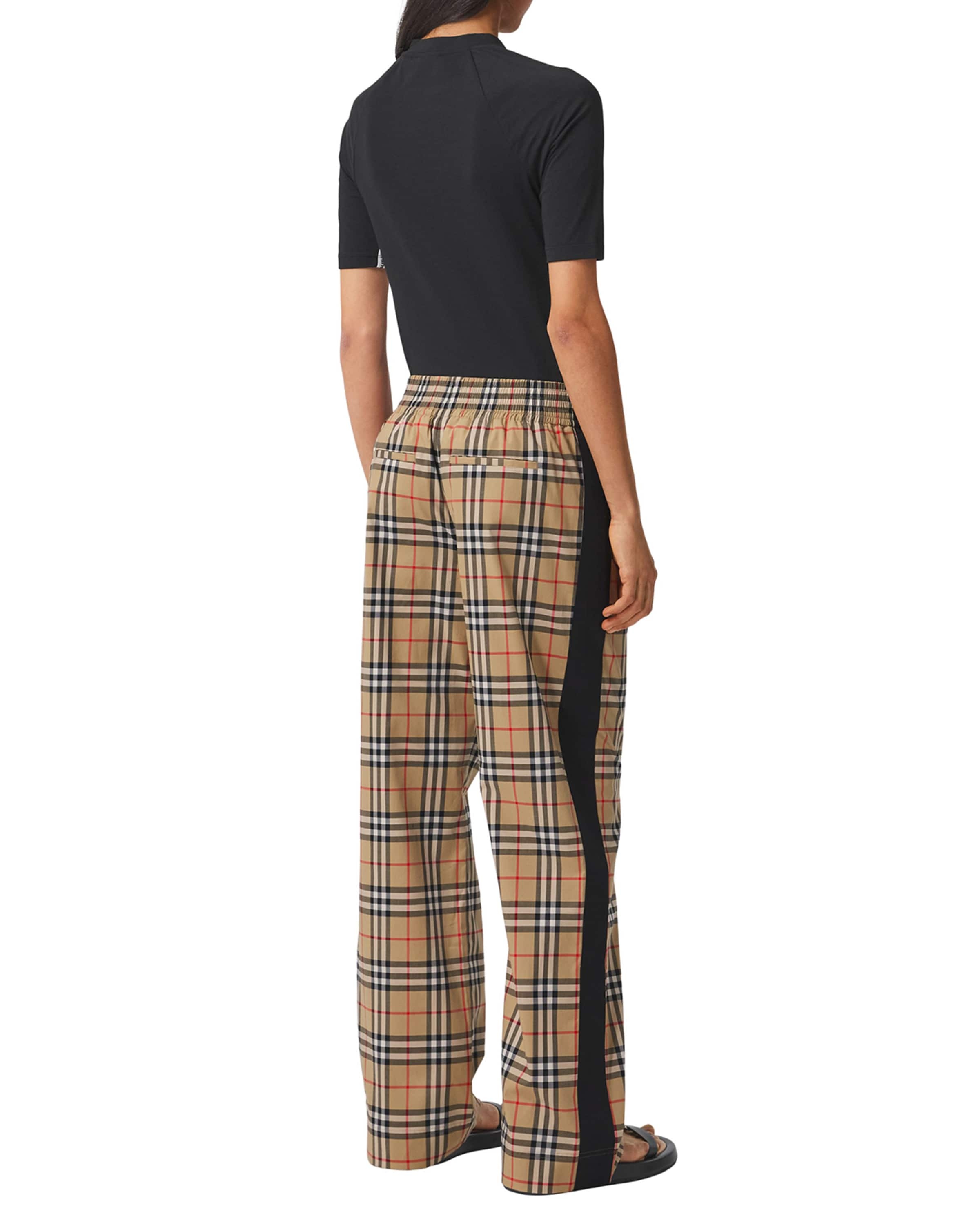 Louane Side Stripe Vintage Check Trousers - 4