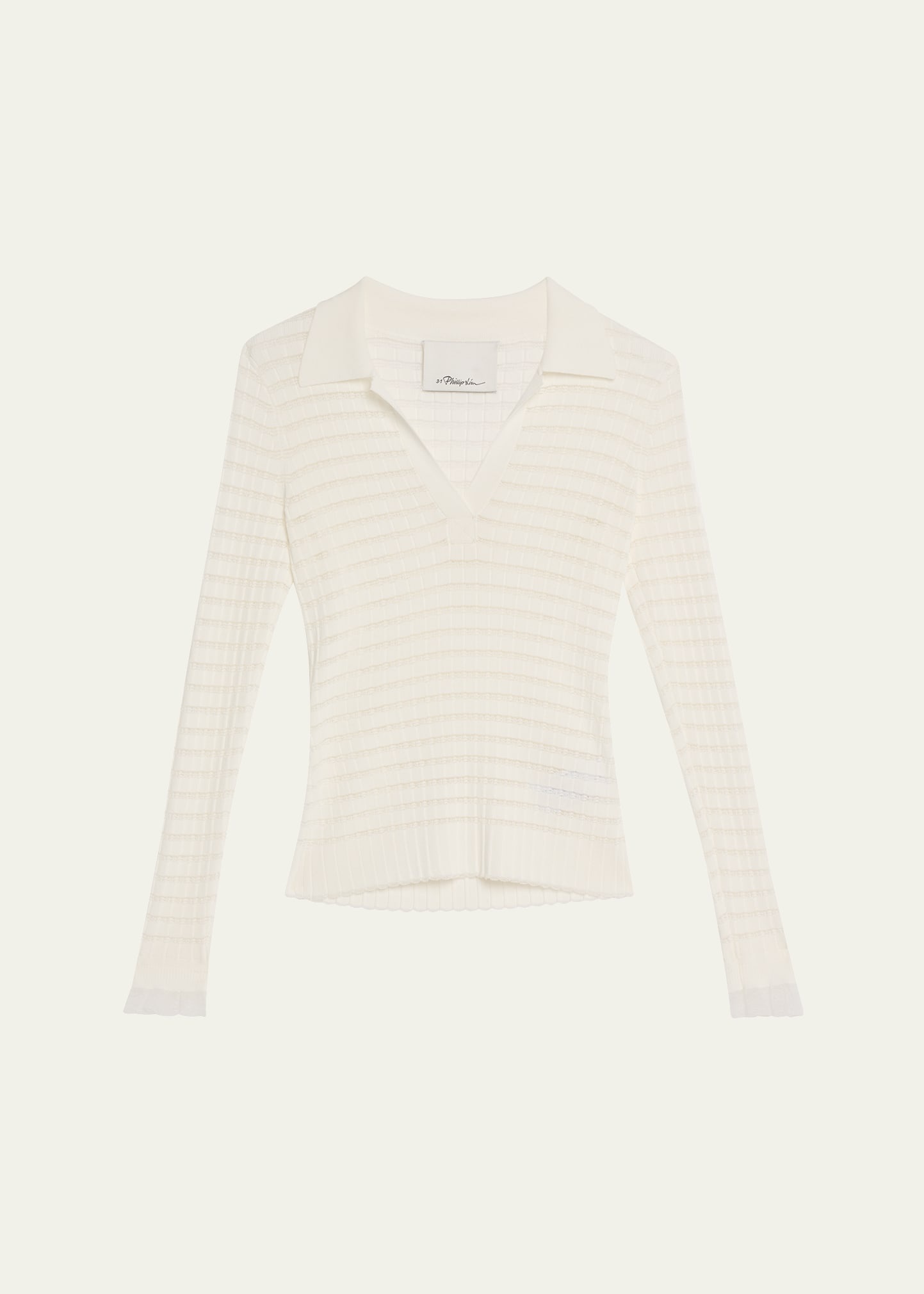 Long-Sleeve Polo Top - 1