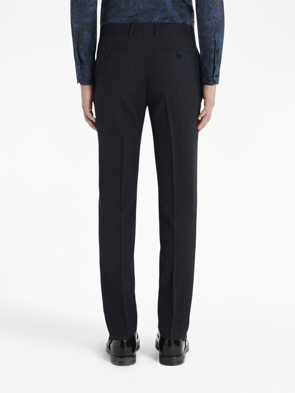 pressed-crease tailored trousers - 4