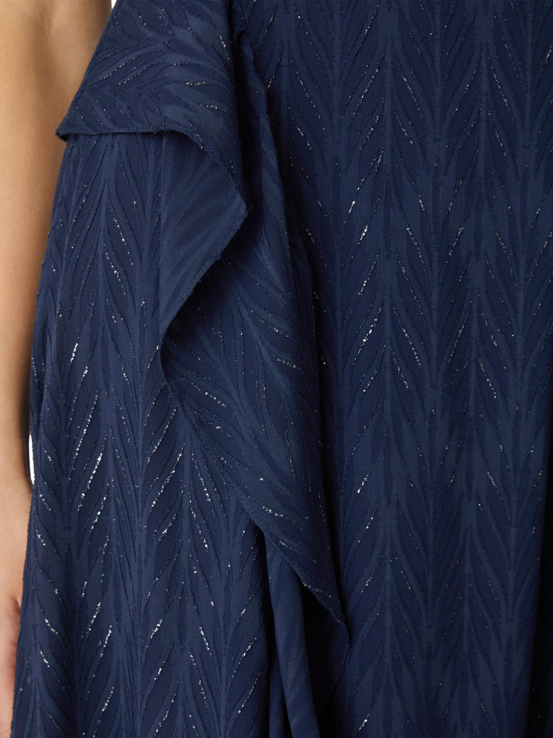 Women's Astreri Ruffle Cap Sleeve Dress - Navy Silver 4