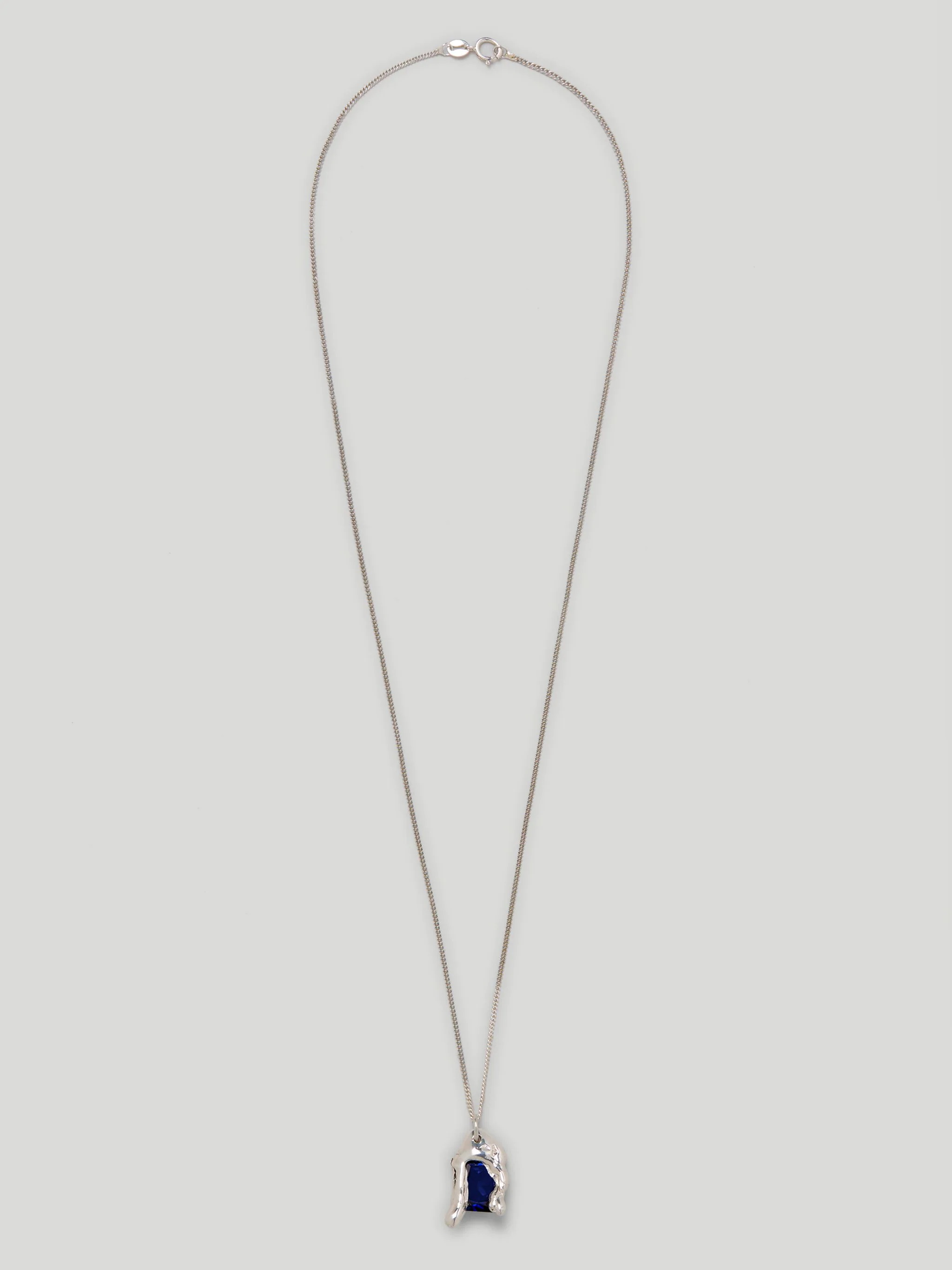 MELTING WAX BLUE CHARM NECKLACE - 2