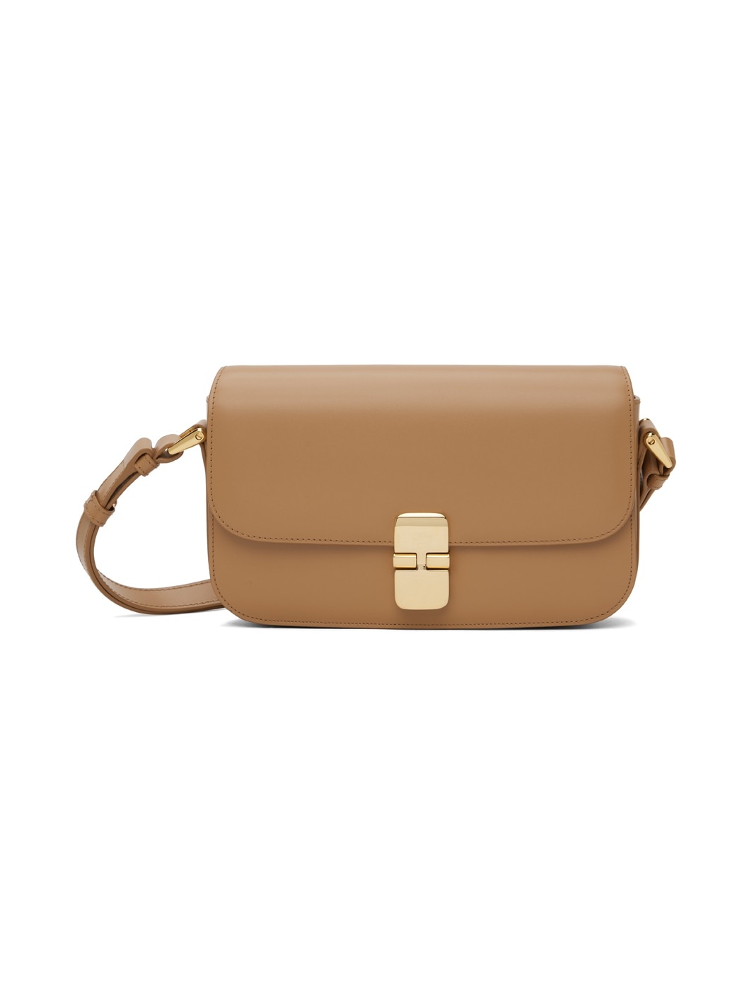 Tan Grace Baguette Bag - 1