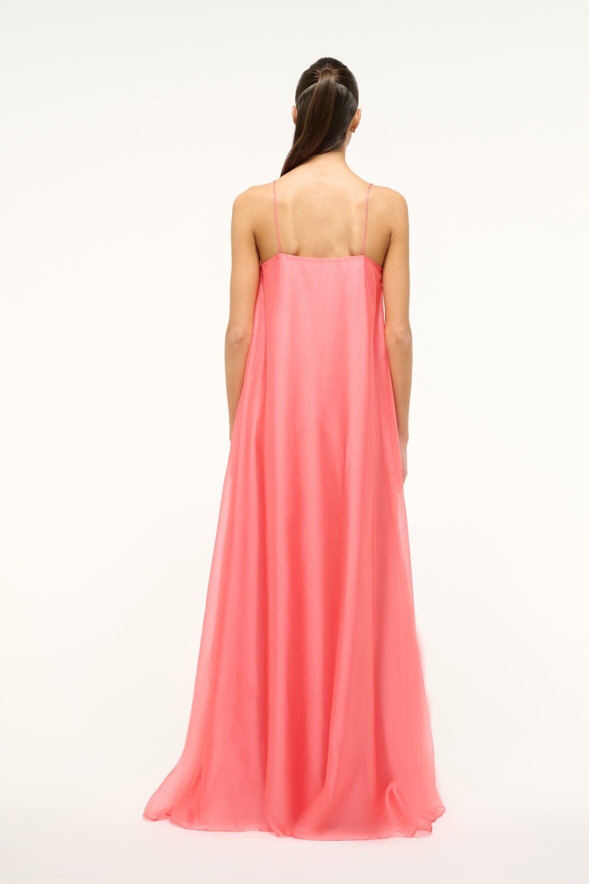 STAUD MAXI DELFINA DRESS FLAMINGO - 4