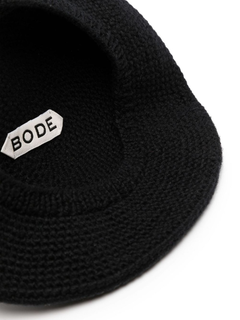 BODE crochet-knit wool beret outlook