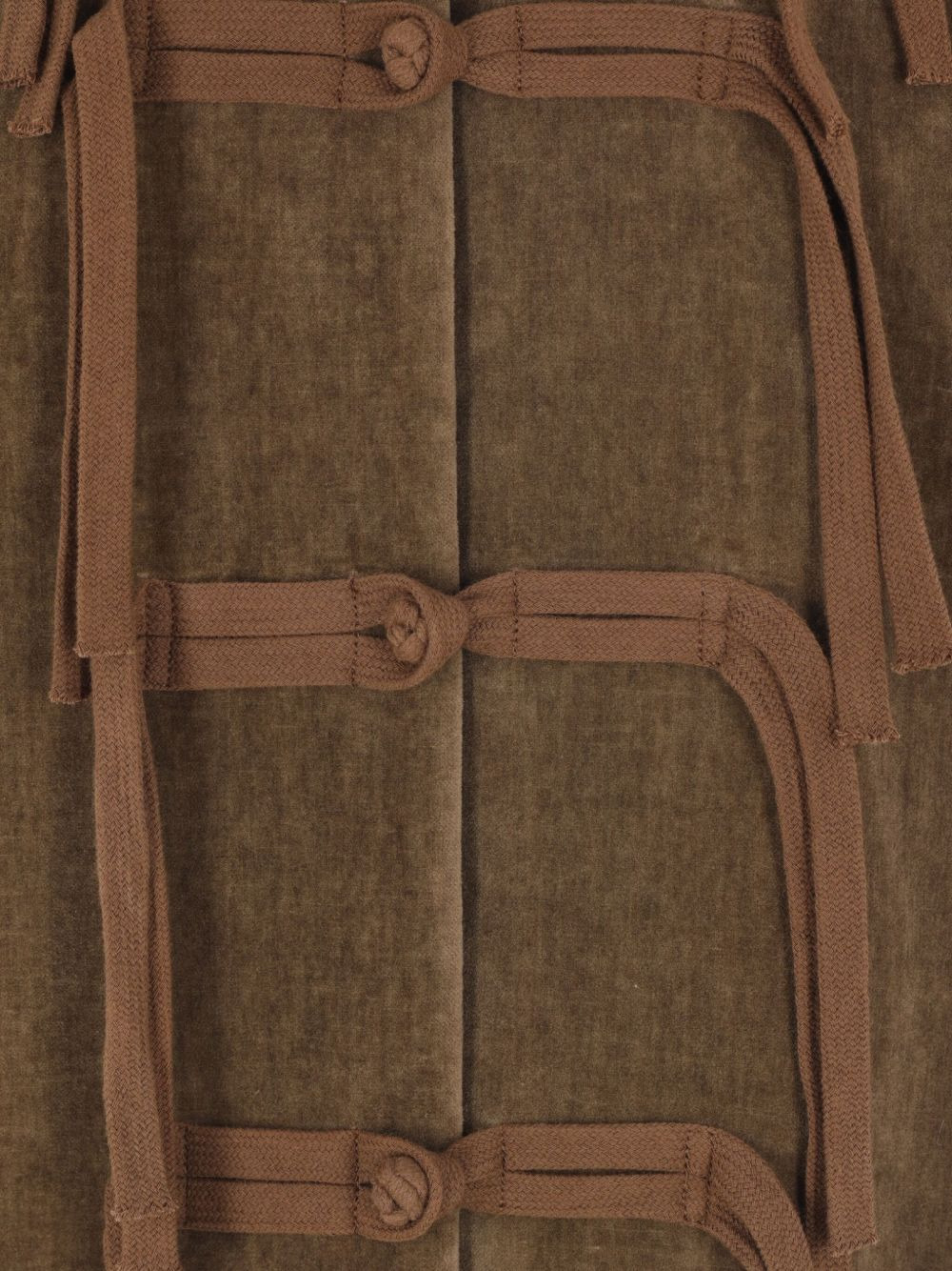 toggle-fastening velvet jacket - 4