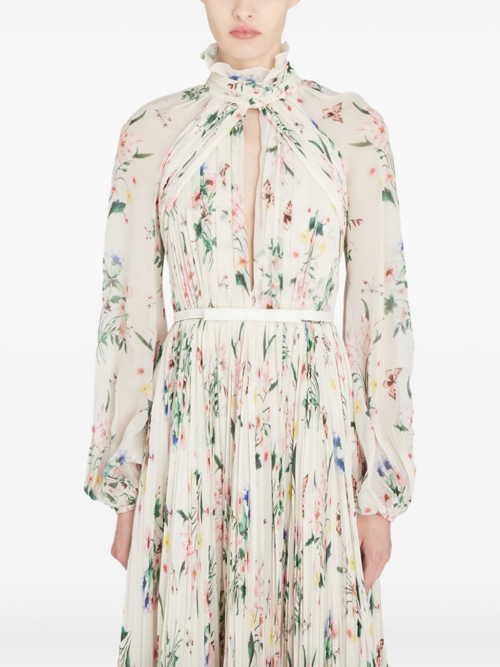 botanical draped dress - 5
