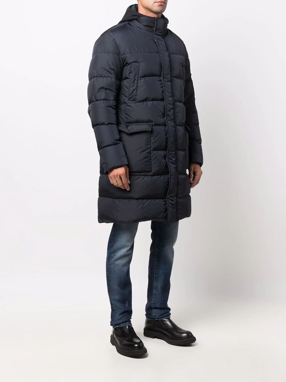 quilted down coat - 3