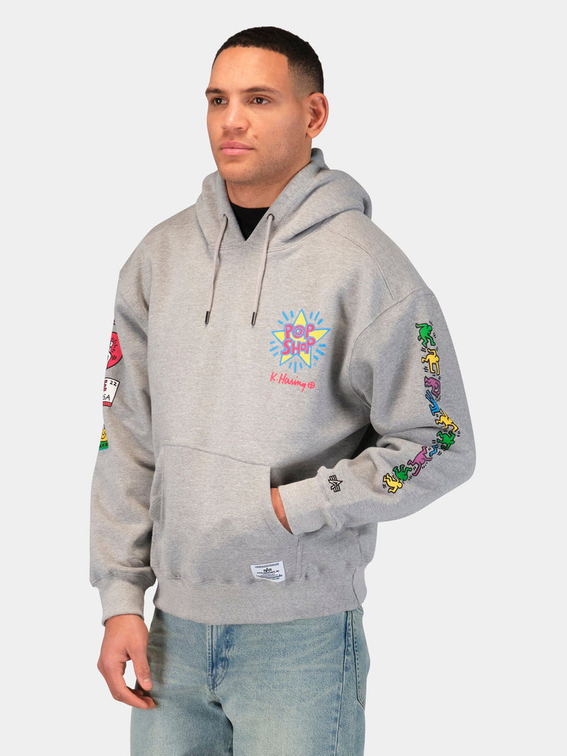 KEITH HARING X ALPHA POP SHOP GRAPHIC HOODIE 7