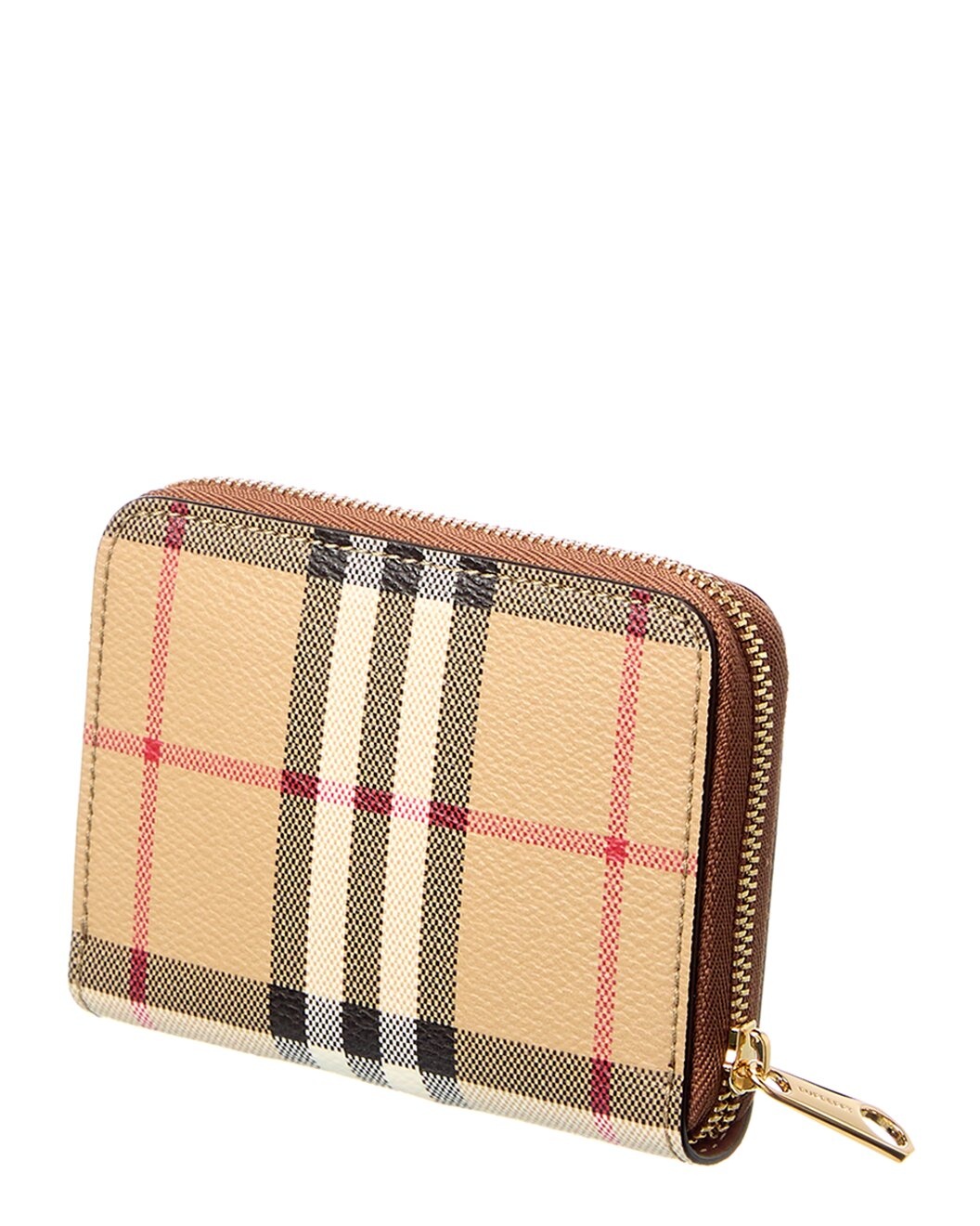 Burberry Check Small E-Canvas & Leather Coin Purse - 2