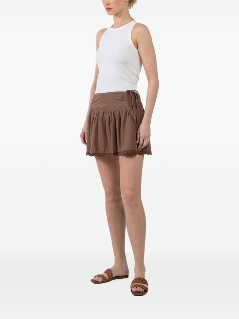 Paloma lace-trimmed smocked skirt 3