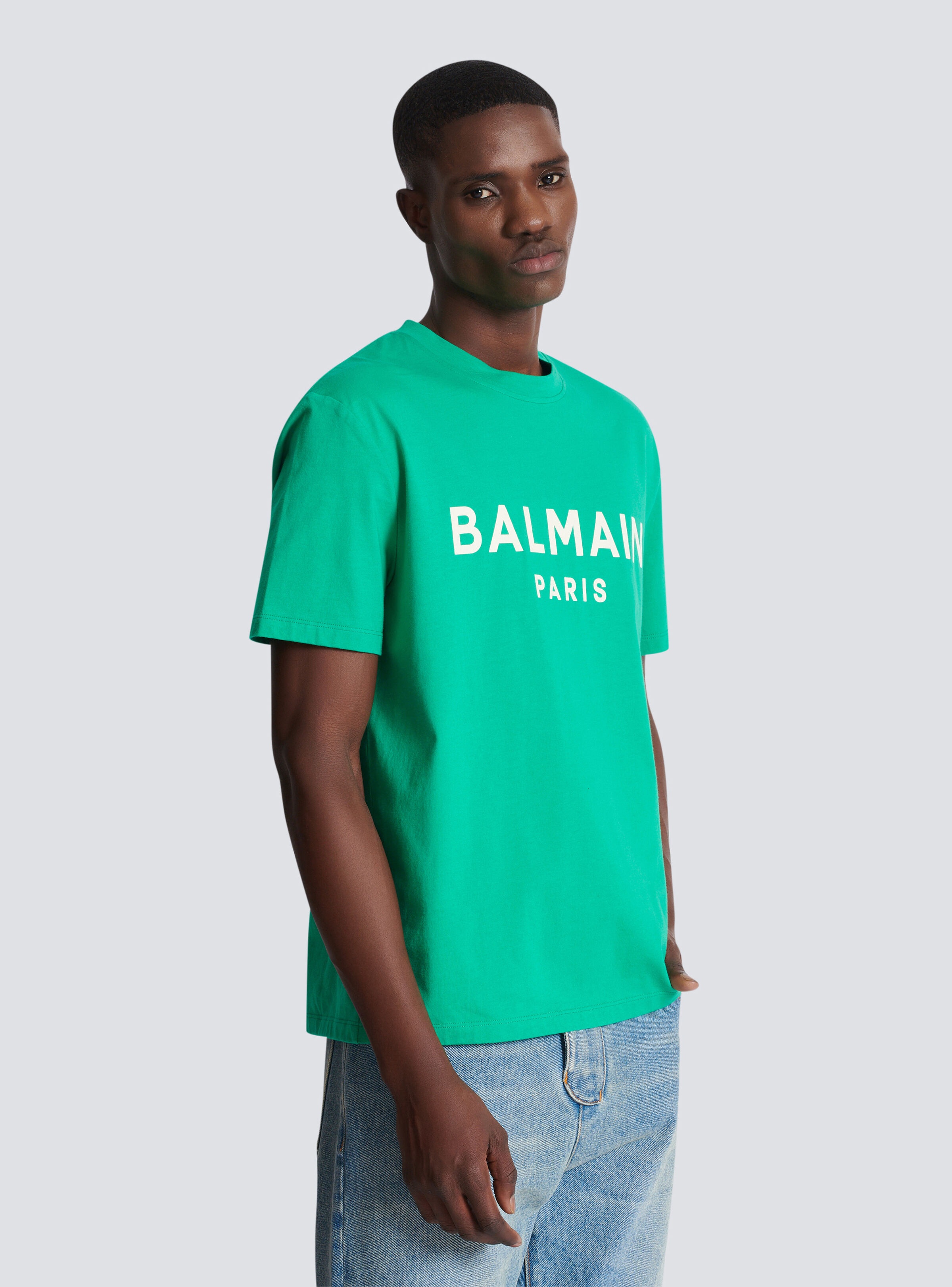 T-shirt with Balmain Paris print - 6