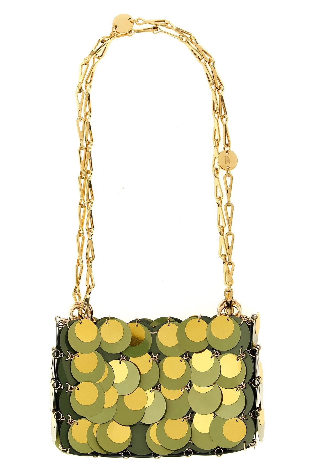 'Kaki Sparkle Nano' shoulder bag - 1