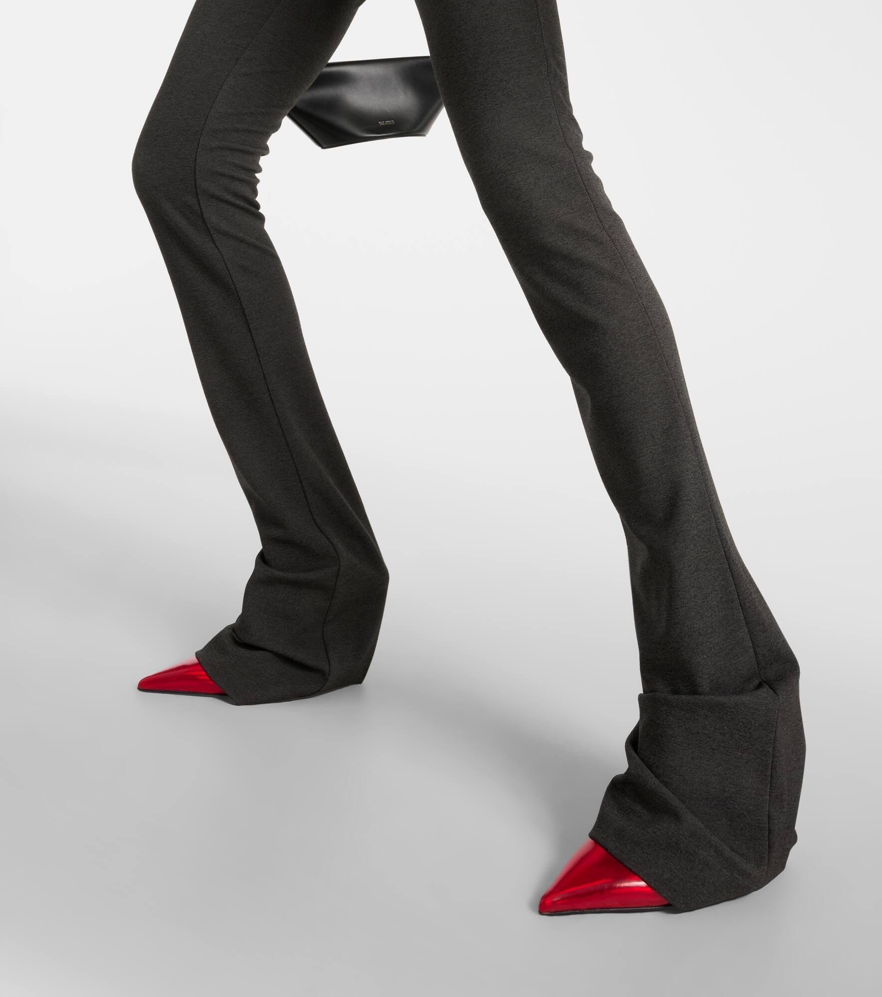 Cutout jersey flared pants - 6
