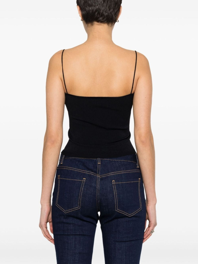 logo-plaque knitted crop top 4