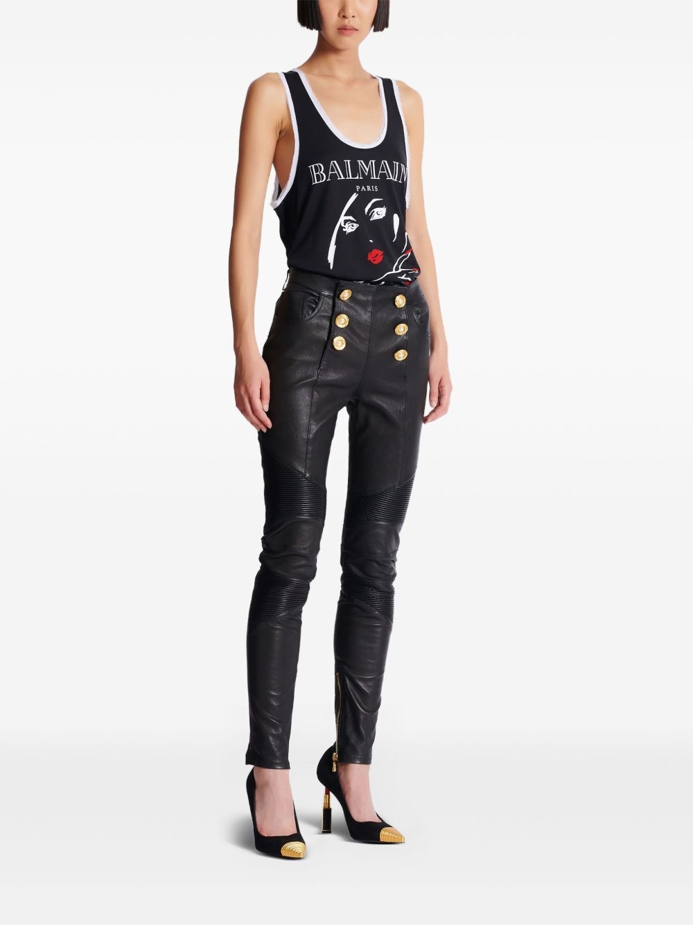 leather skinny trousers - 3