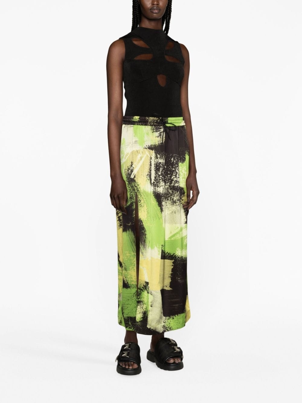graphic-print maxi skirt - 2
