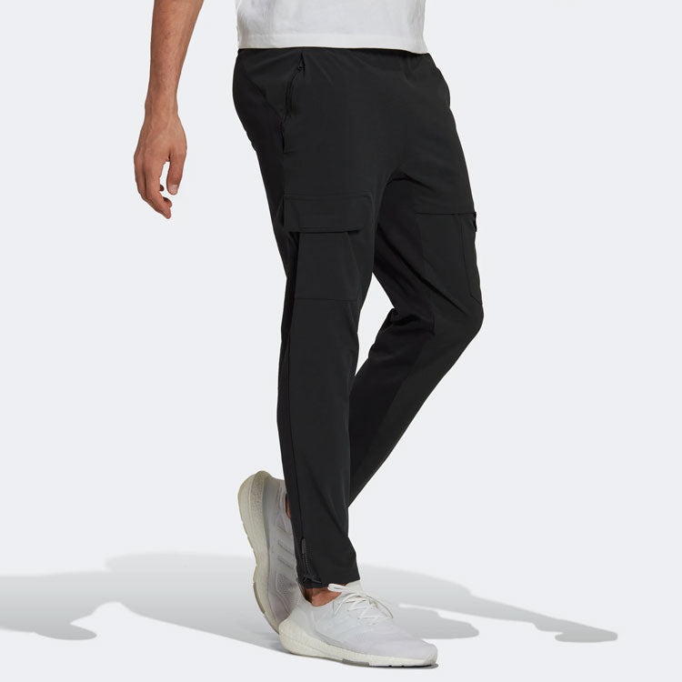 Men's adidas X-City Pant Solid Color Casual Straight Sports Pants/Trousers/Joggers Black HK4477 - 4