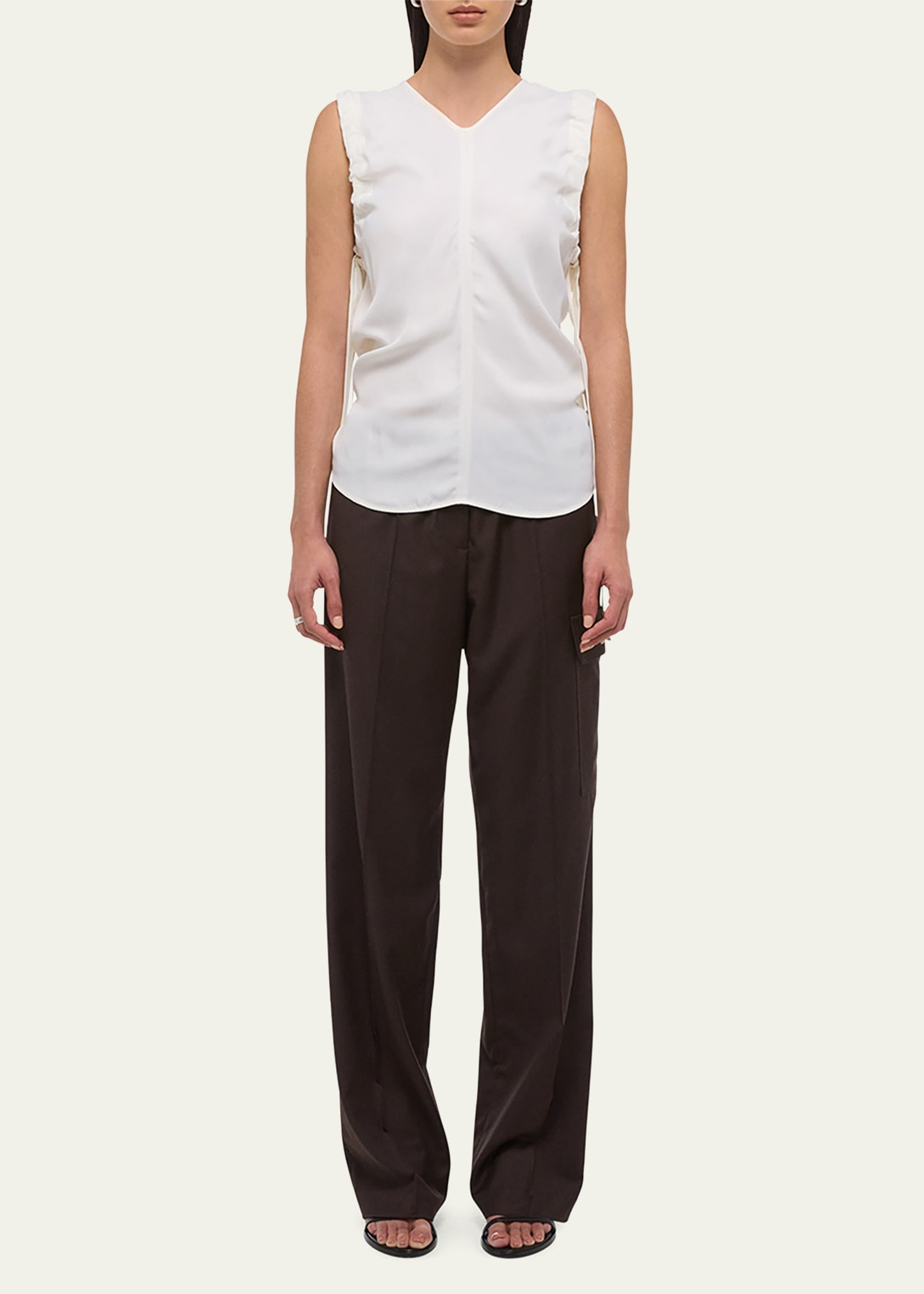 Ruched Sleeveless Top - 4