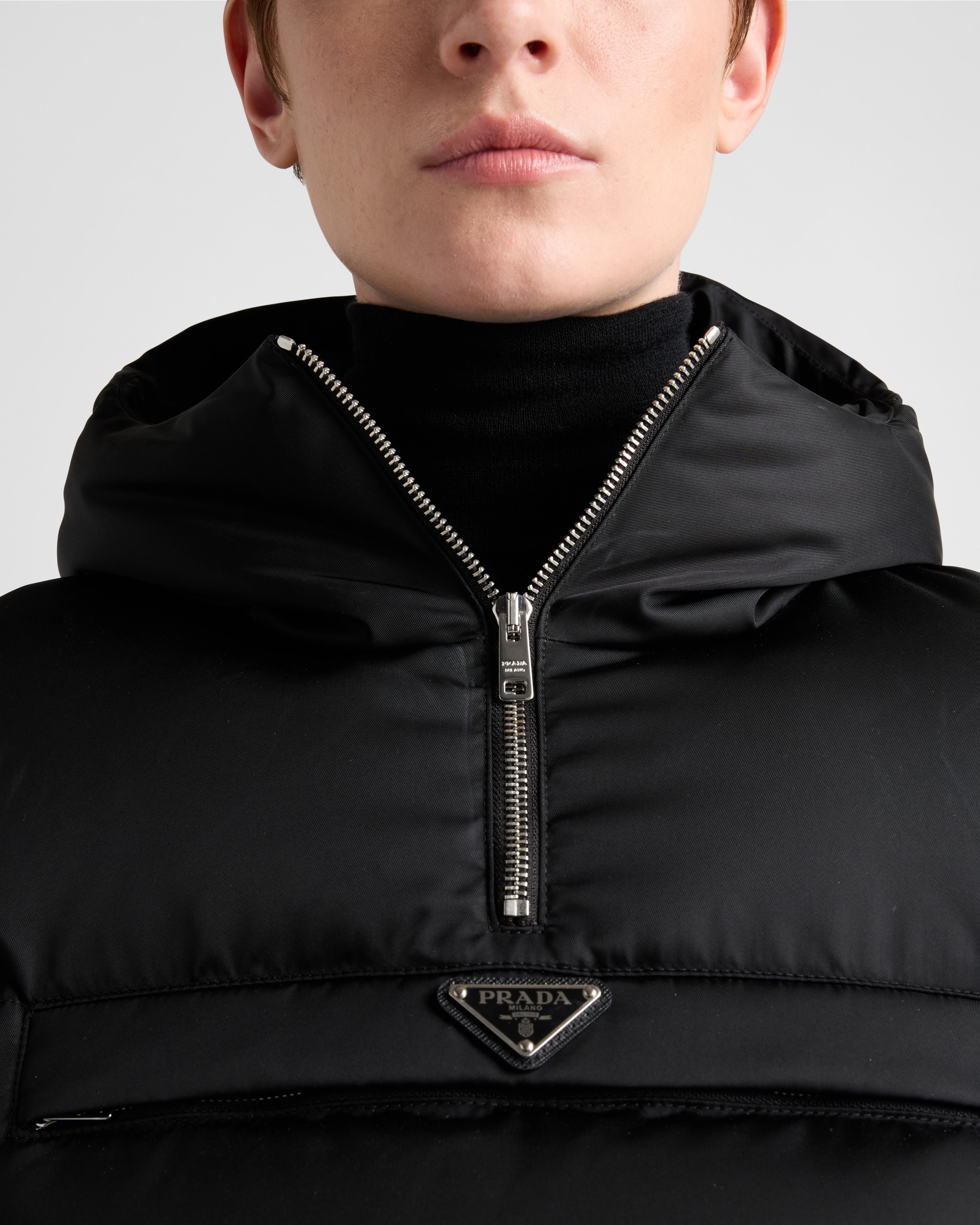 Re-Nylon cropped down jacket - 3