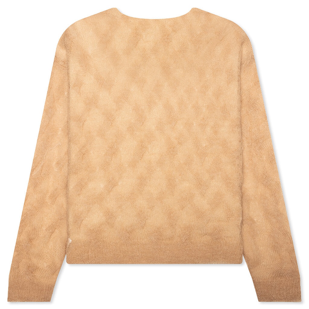LOOSE KNIT CROSS CABLE - SAND - 2