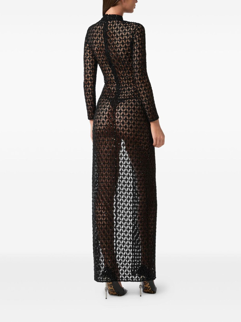 Embroidered Crystal maxi dress 4