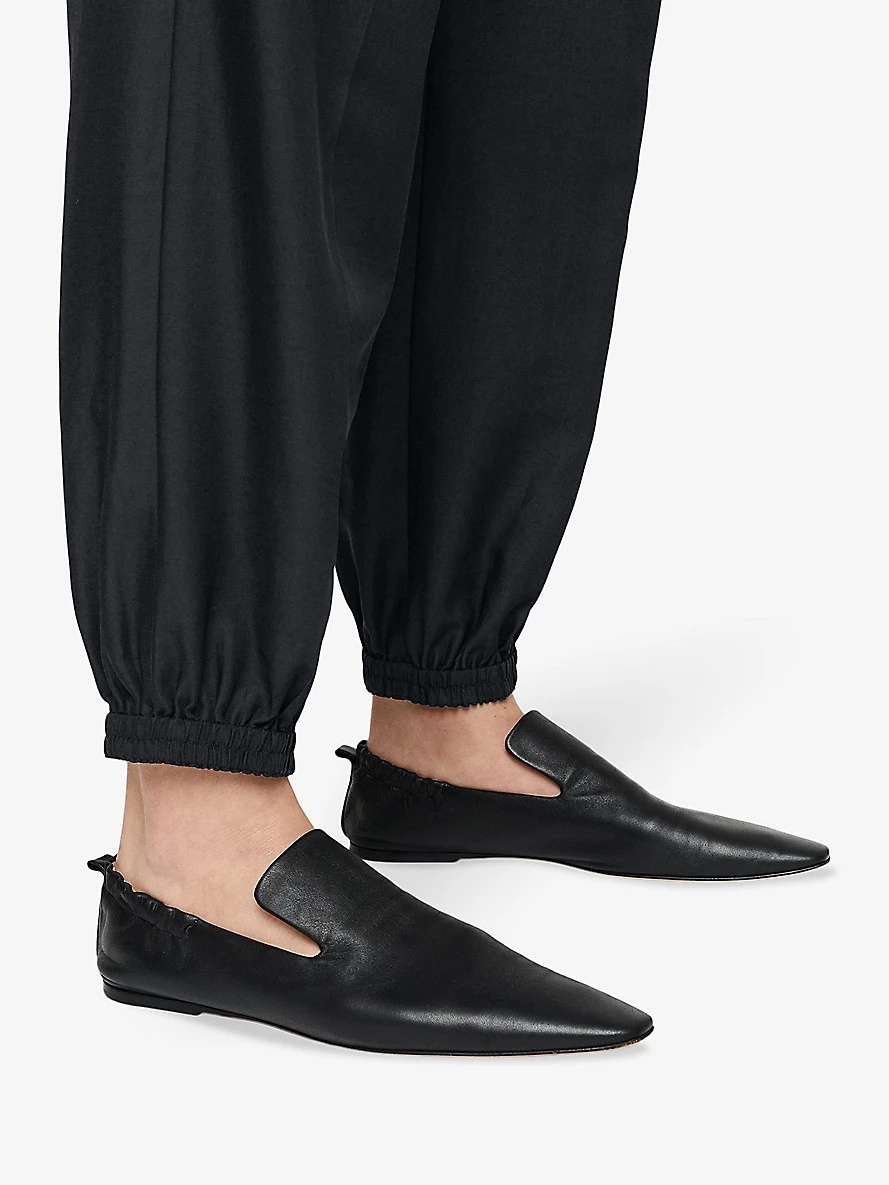 Taio tapered-leg mid-rise silk-blend trousers - 4