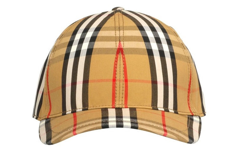 Burberry Burberry Vintage Check Cotton Baseball Cap 8015833 outlook