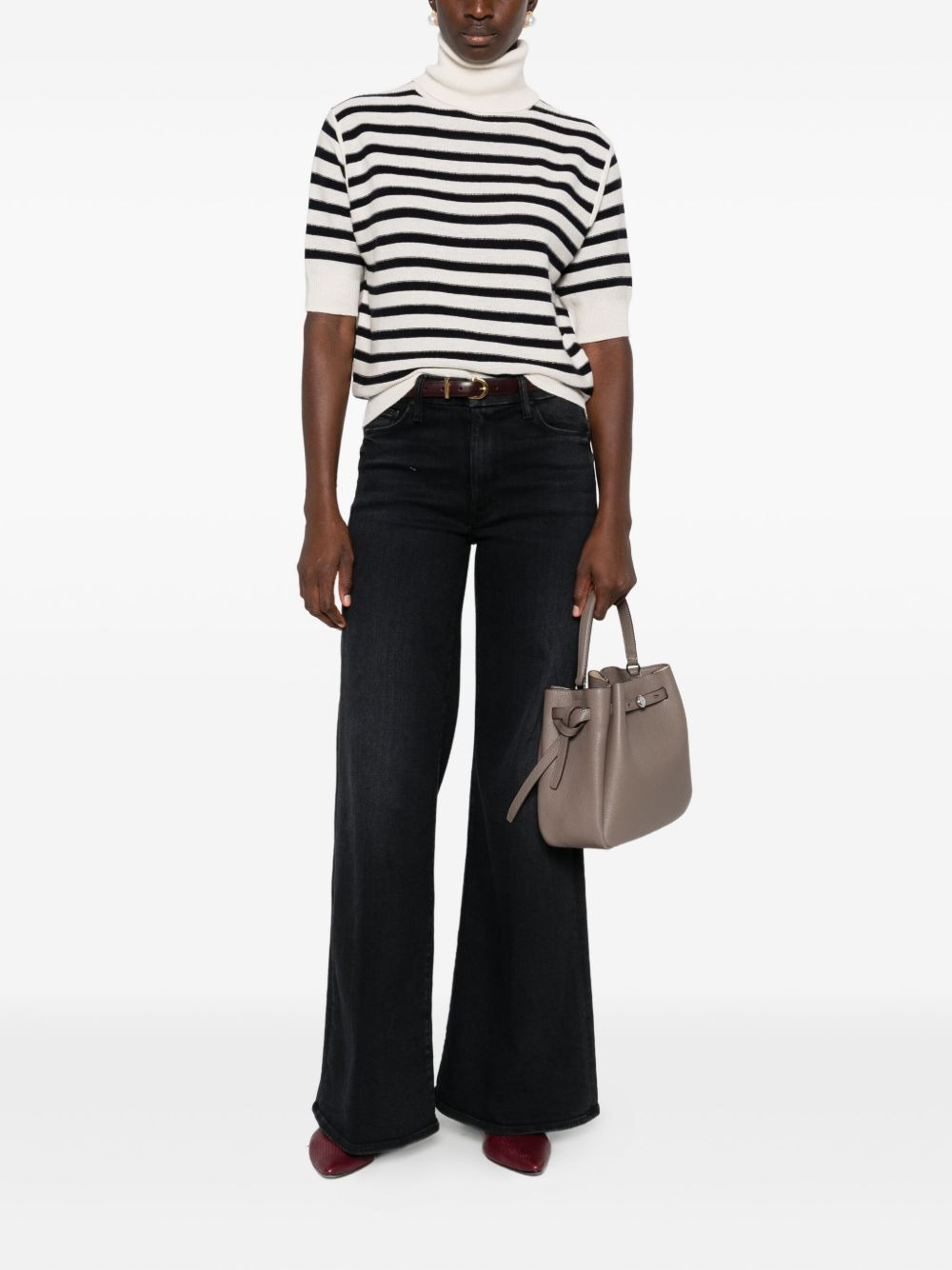 stripe turtleneck sweater - 2