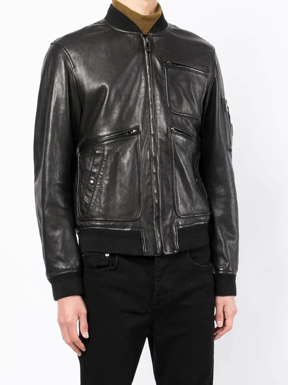 Finsbury leather bomber jacket - 3