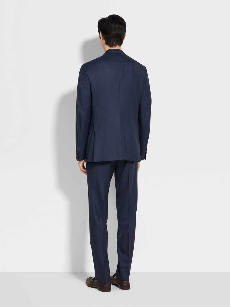 DARK BLUE AND BROWN 15MILMIL15 WOOL SUIT 4