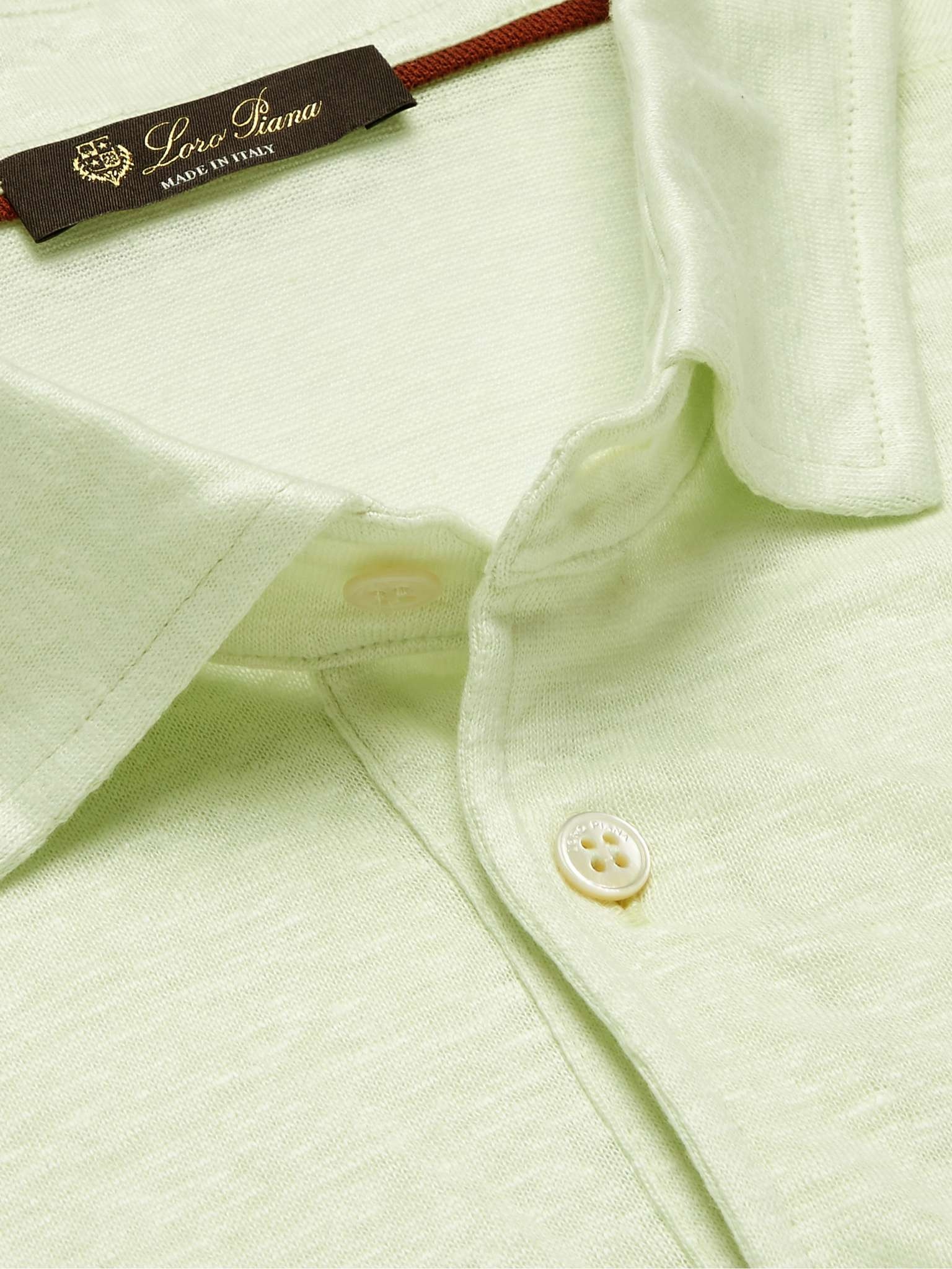 Linen-Jersey Polo Shirt - 5