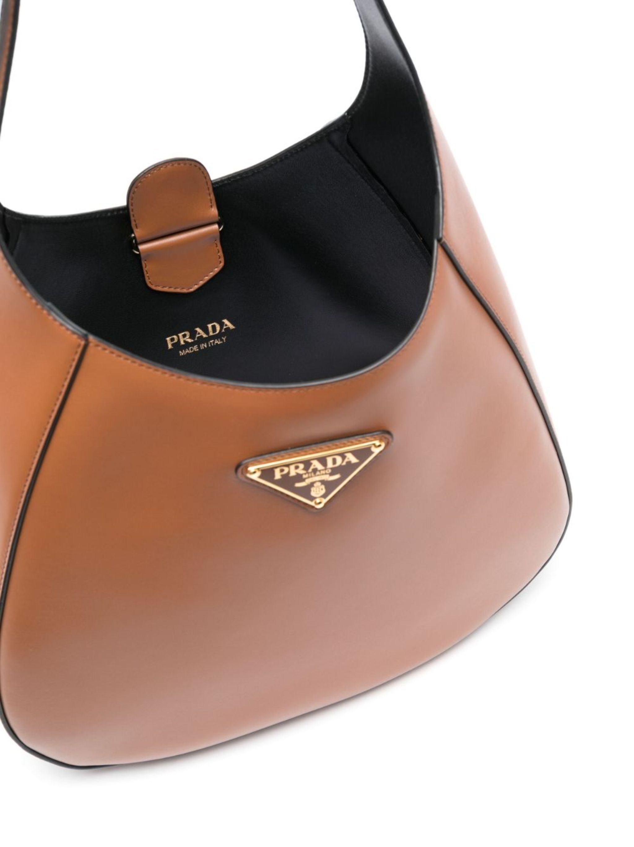 triangle-logo leather shoulder bag - 5