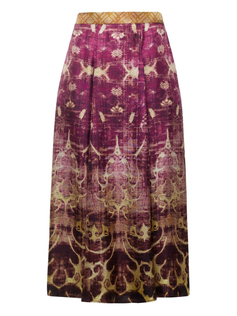 geometric-pattern midi skirt 1