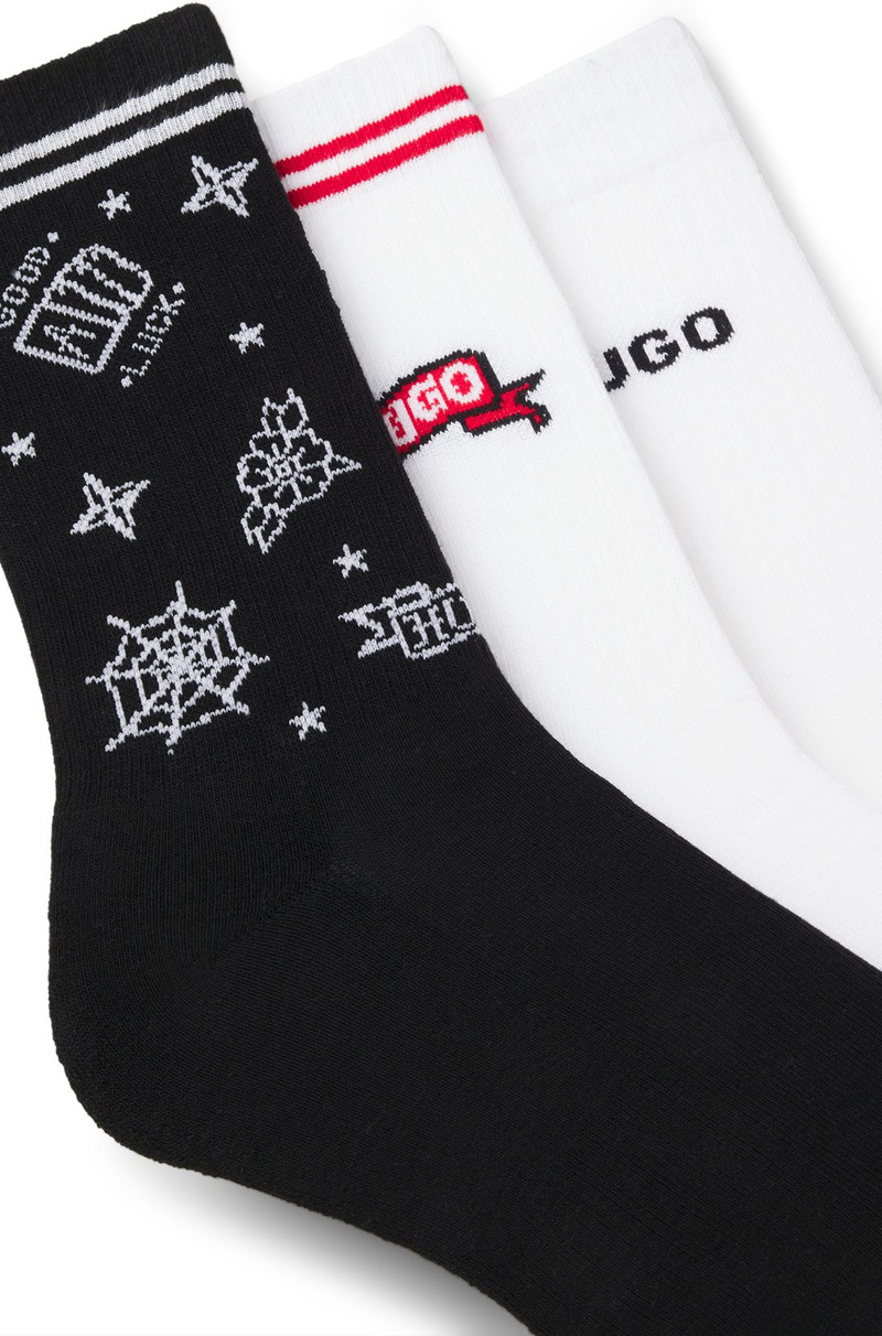 HUGO THREE-PACK OF SHORT-LENGTH SOCKS outlook