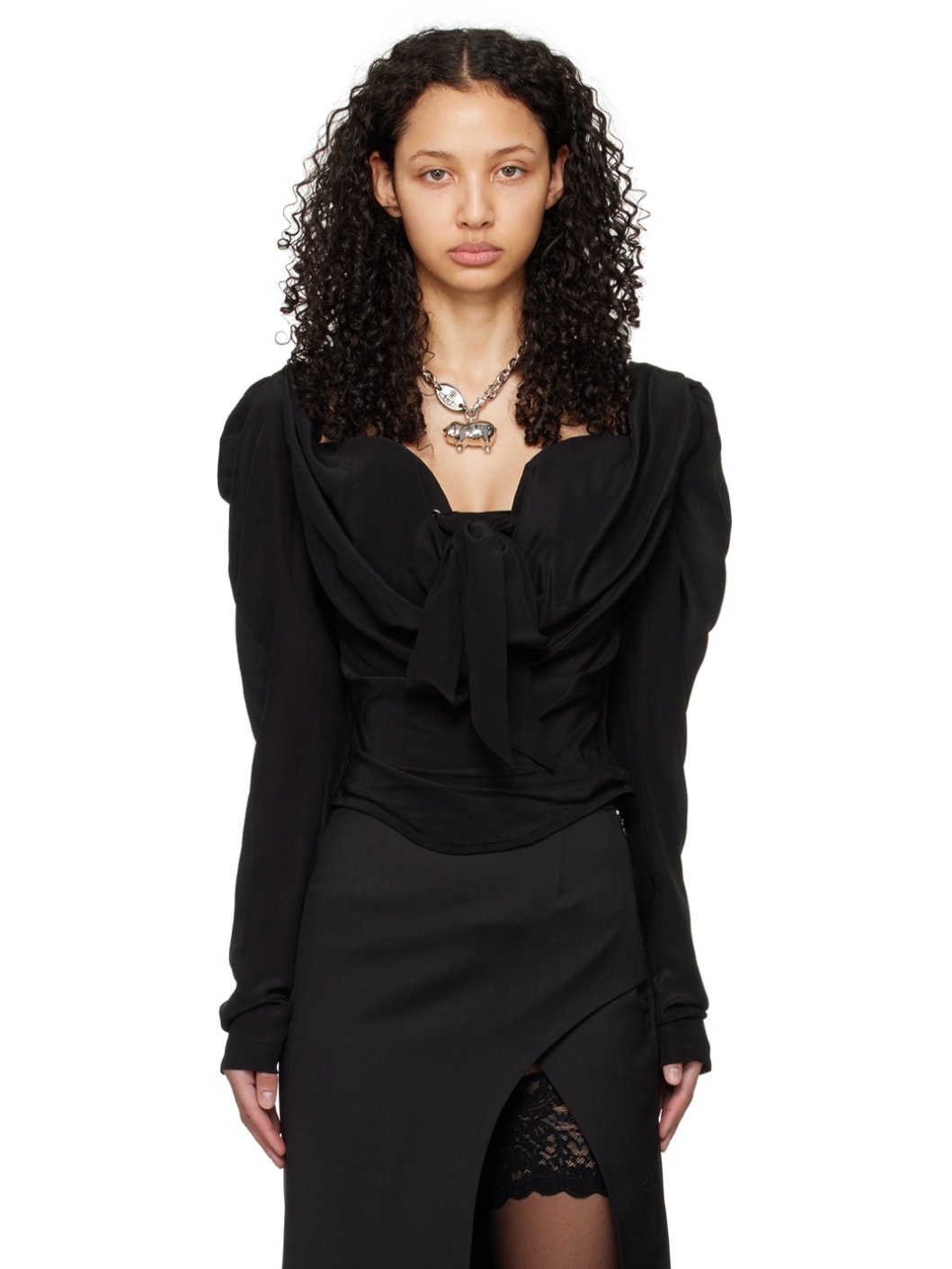 Black Iwona Blouse - 1