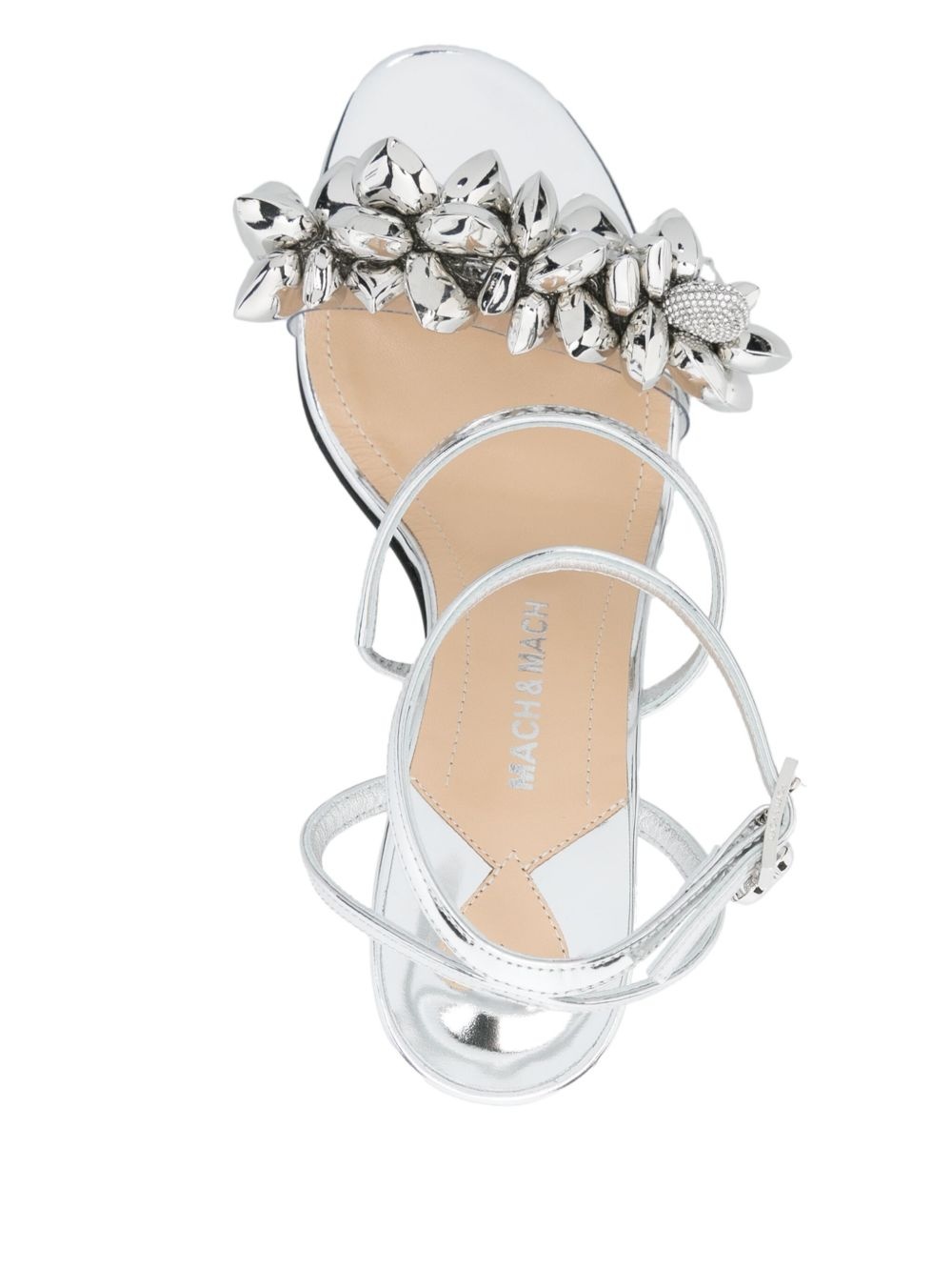 80mm heart-charm sandals - 4