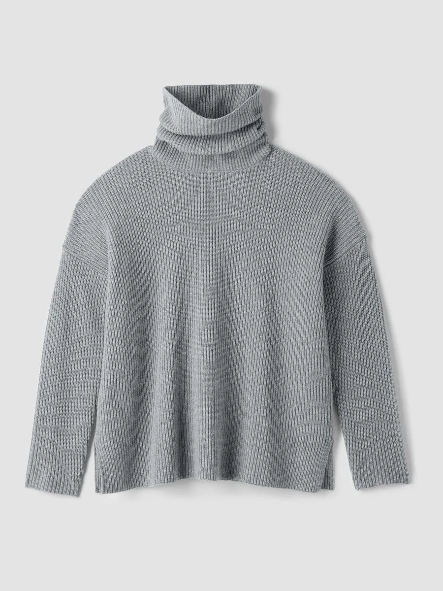 Recycled Wool Cashmere Turtleneck Top - 1