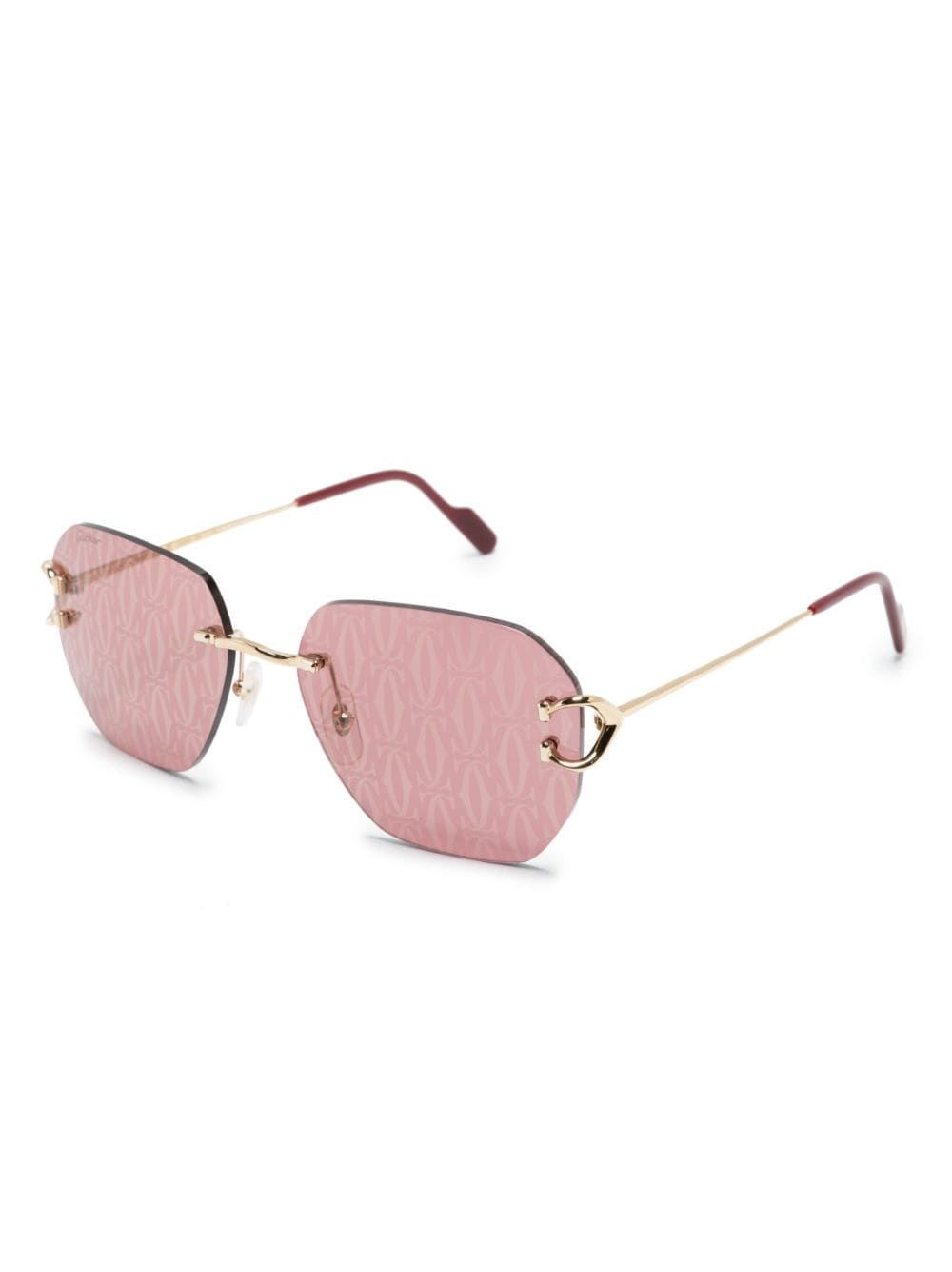 logo-decal frameless sunglasses - 2