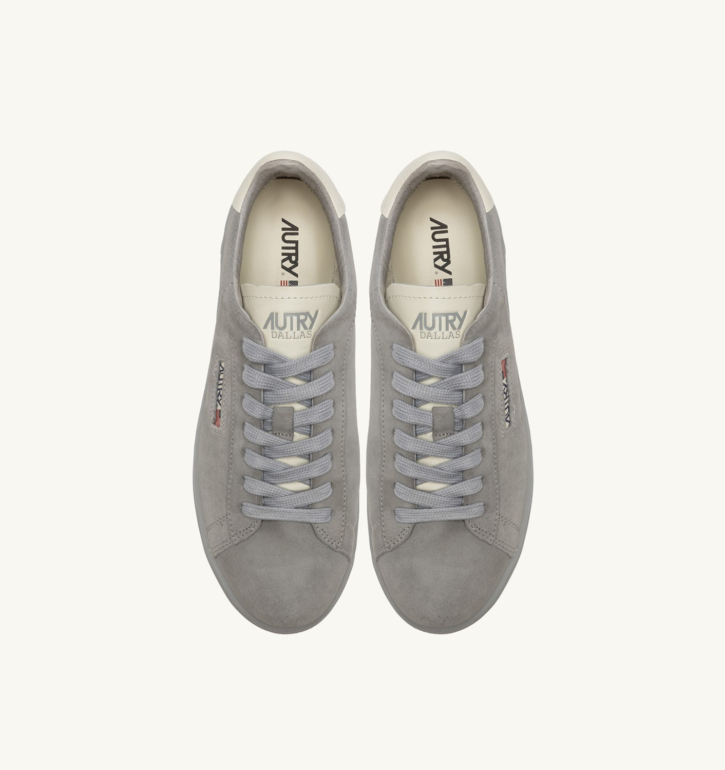 DALLAS LOW SNEAKERS IN MARSHMALLOW AND IRIS SUEDE - 5