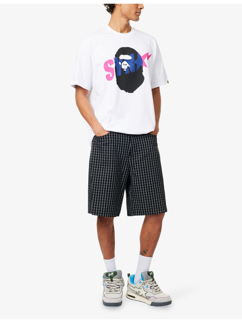 A BATHING APE® BAPE x Spotify x Syna Ape Head Relaxed-Fit Cotton-Jersey T-Shirt outlook