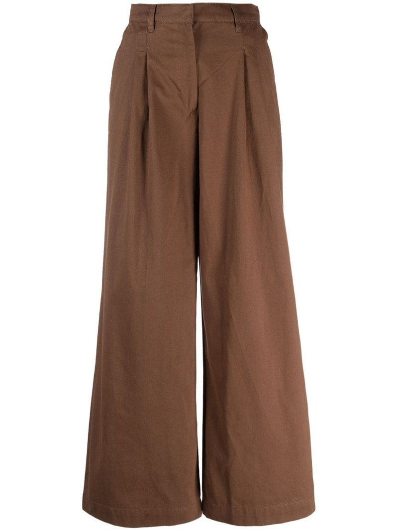 wide-leg cotton trousers 1