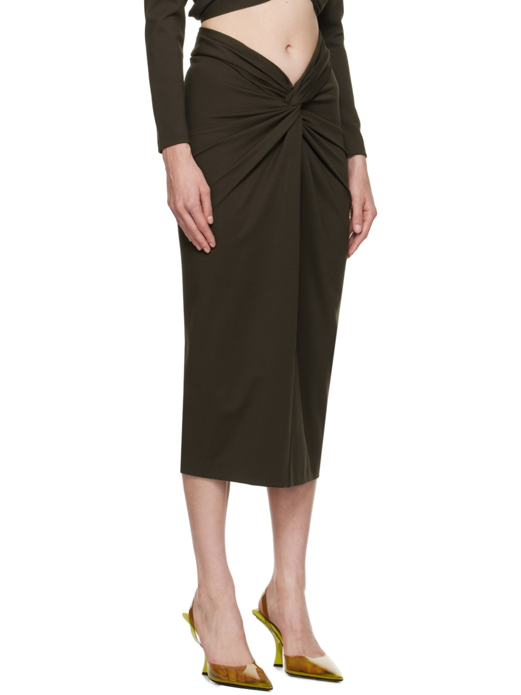 Brown Barina Midi Skirt - 2