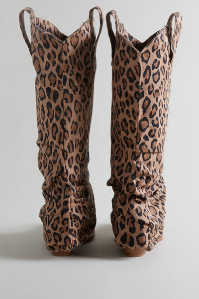 R13 MID COWBOY BOOTS - RAW LEOPARD outlook