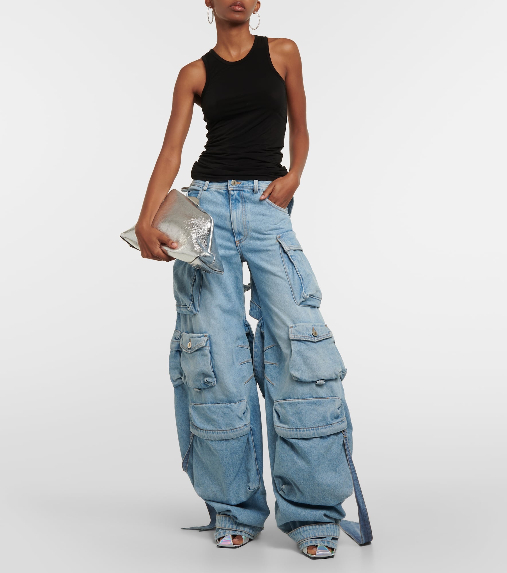 Cutout cargo jeans - 2