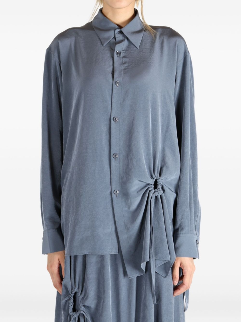 drawstring-detail shirt - 3