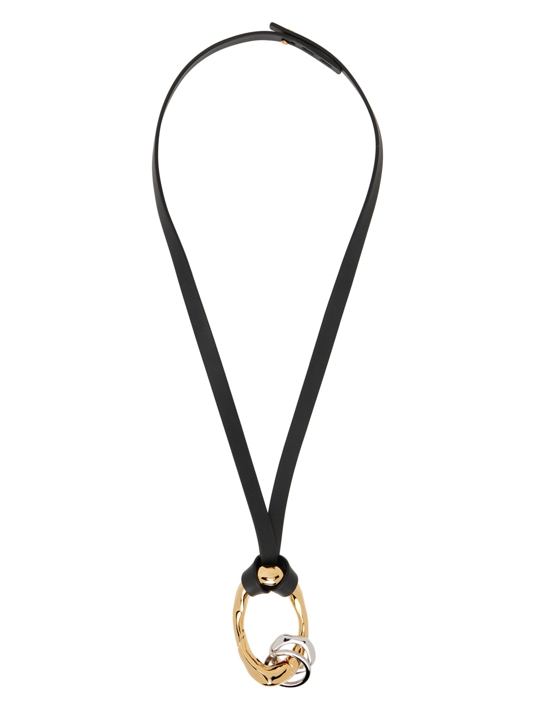 Black Leather Necklace - 1