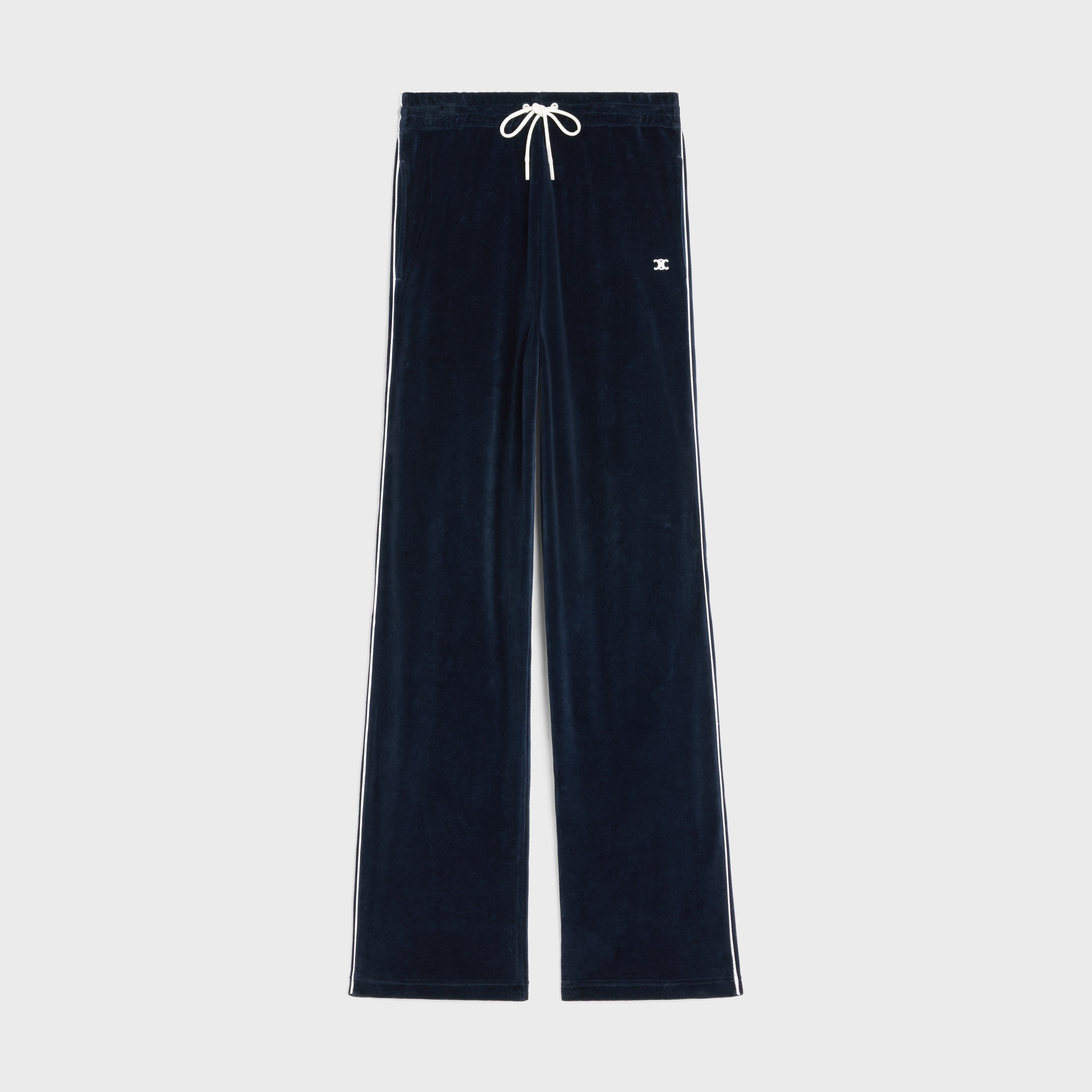 triomphe track pants in velvet jersey - 1